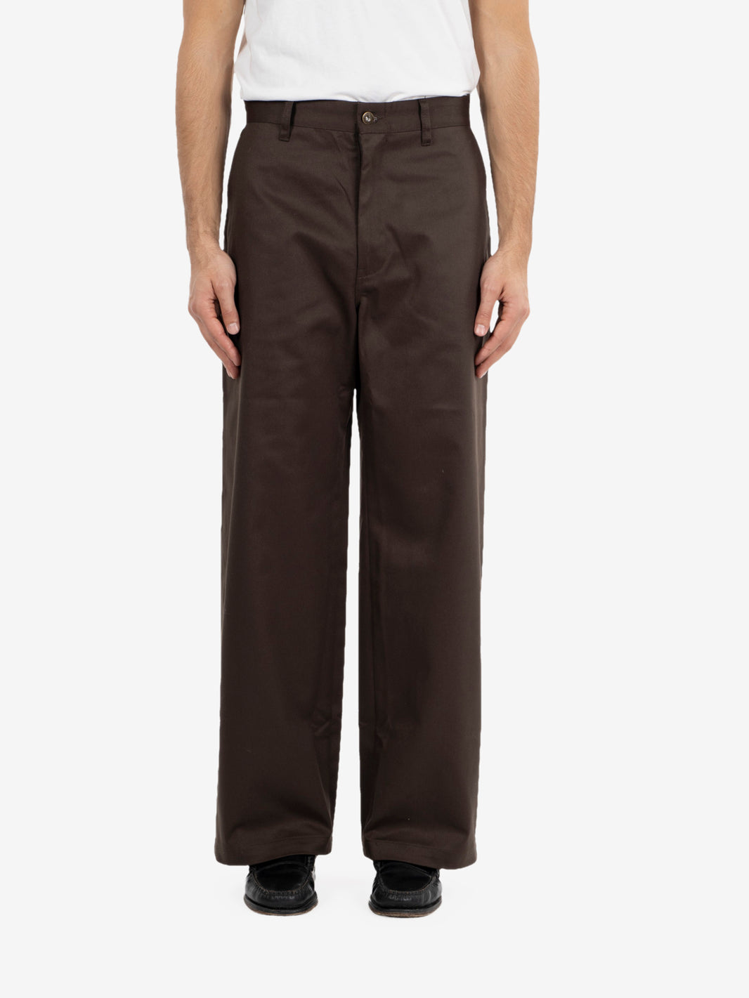 Pantaloni larghi marroni
