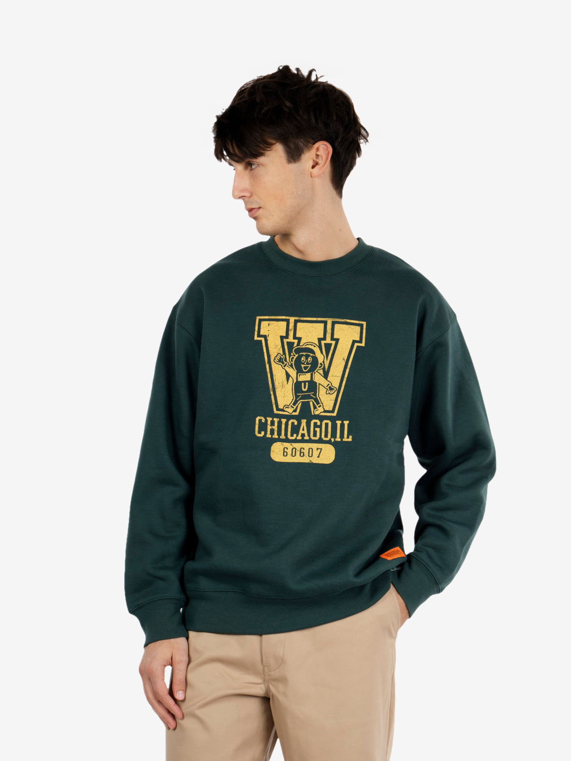 Windy Jr College sweat dark green