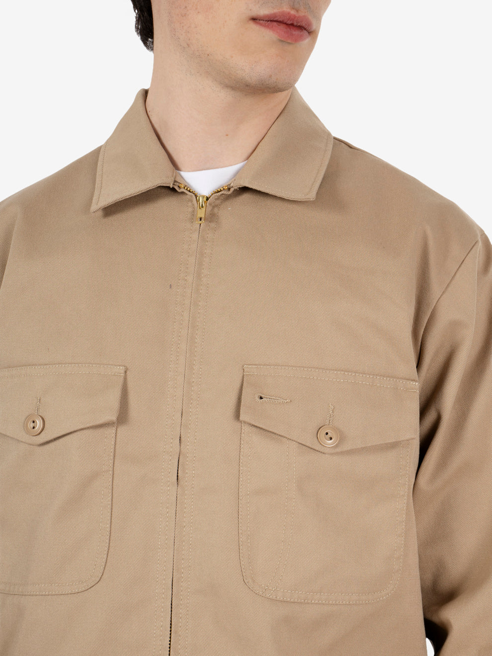Zip up jacket beige