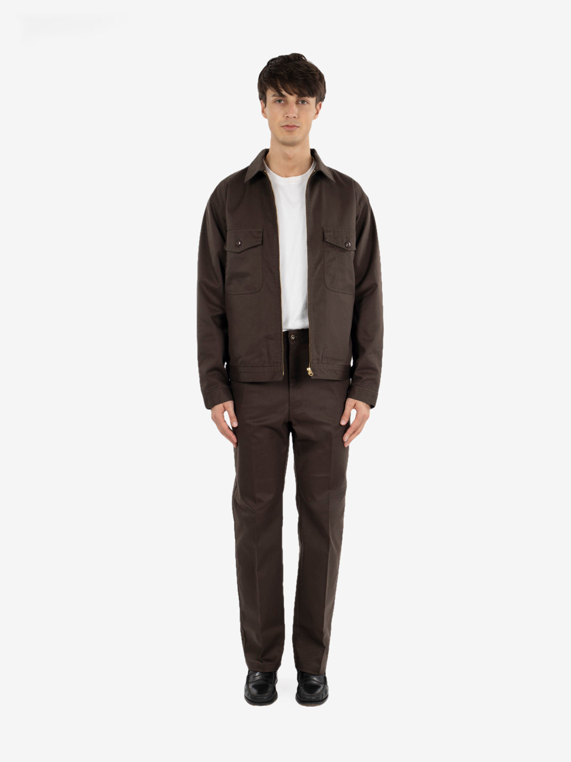 Brown zip-up jacket