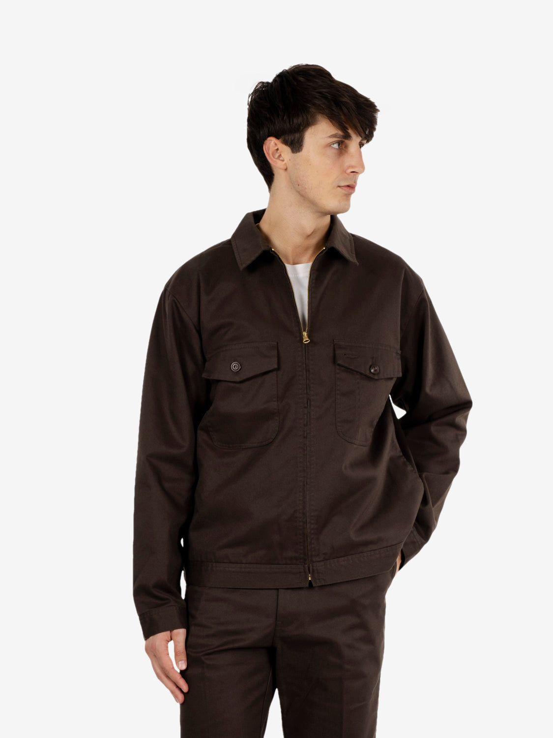 Brown zip-up jacket