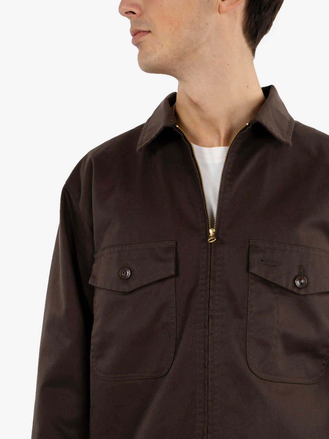 Brown zip-up jacket