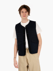 UNIVERSAL WORKS - Gilet 4 pockets navy