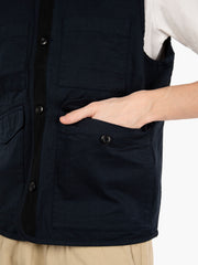 UNIVERSAL WORKS - Gilet 4 pockets navy