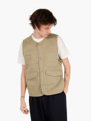 UNIVERSAL WORKS - Gilet 4 pocket stone