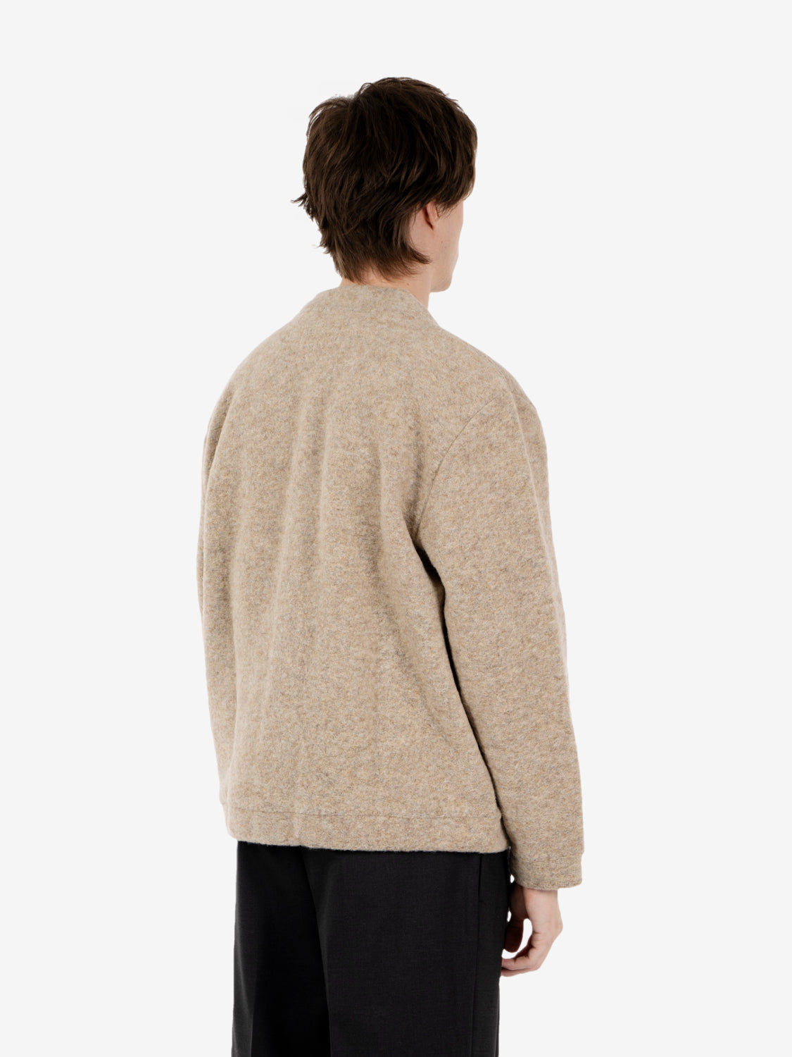 Advance Cardigan wool fleece fawn