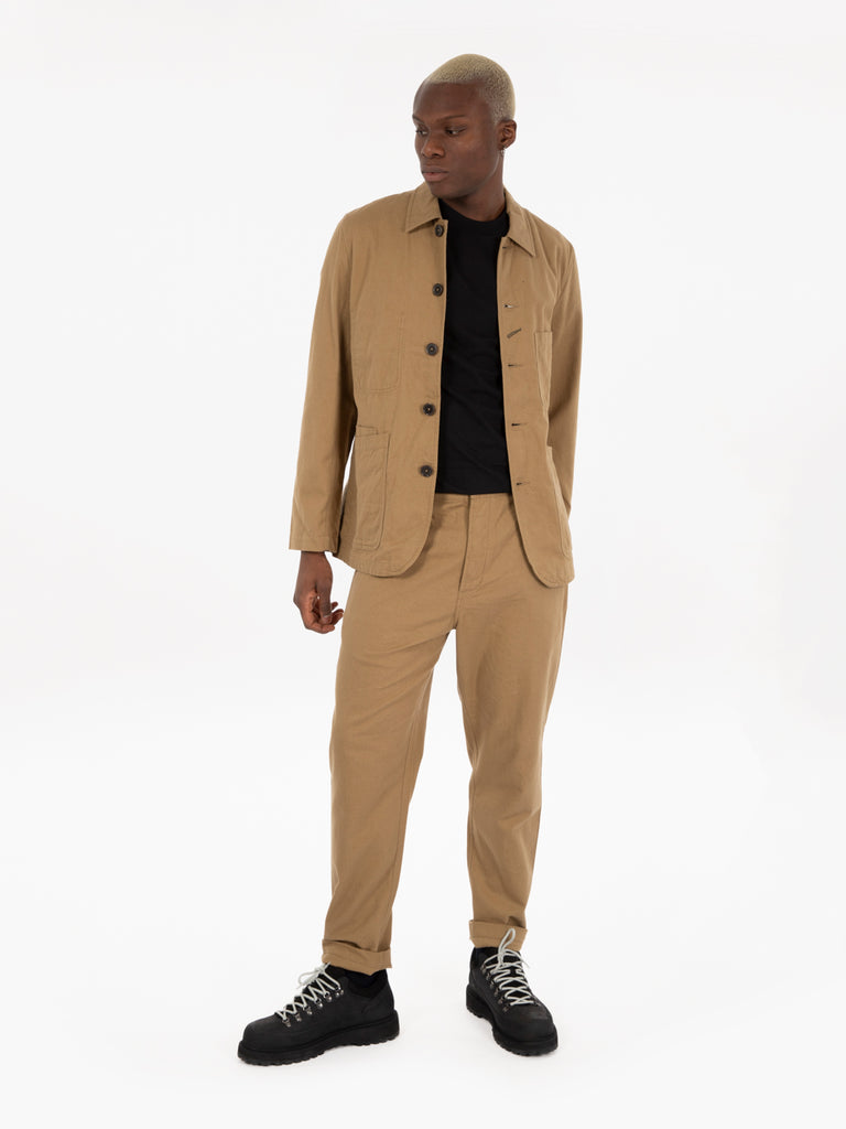 UNIVERSAL WORKS - Pantaloni militari chino sand