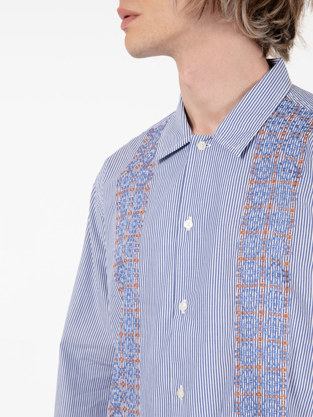 Camicia embroided blue