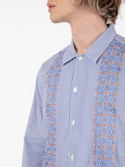 UNIVERSAL WORKS - Camicia embroided blue