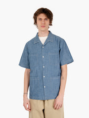 UNIVERSAL WORKS - Camicia summer washed indigo