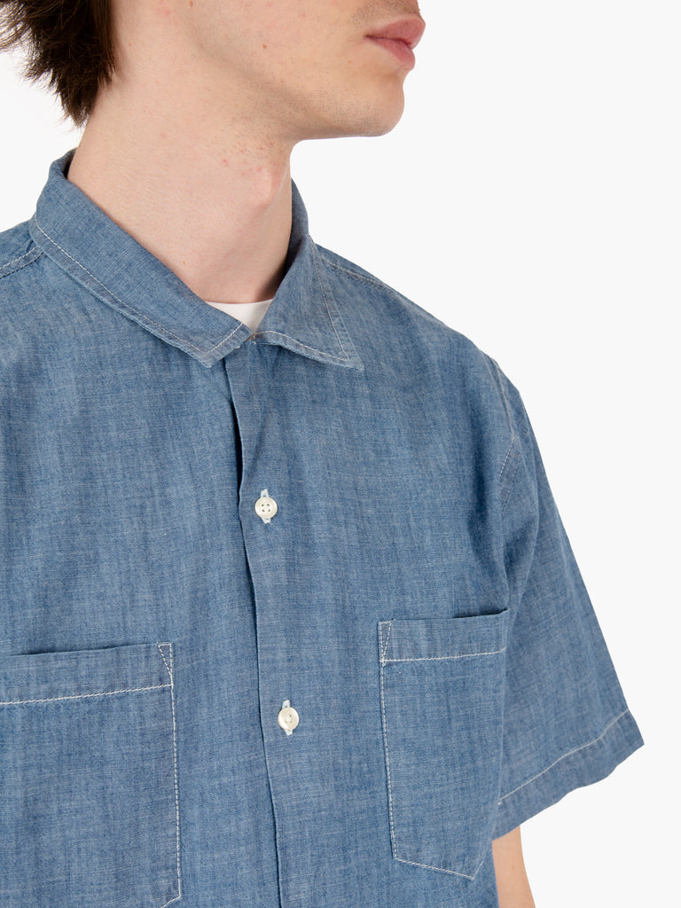 UNIVERSAL WORKS - Camicia summer washed indigo