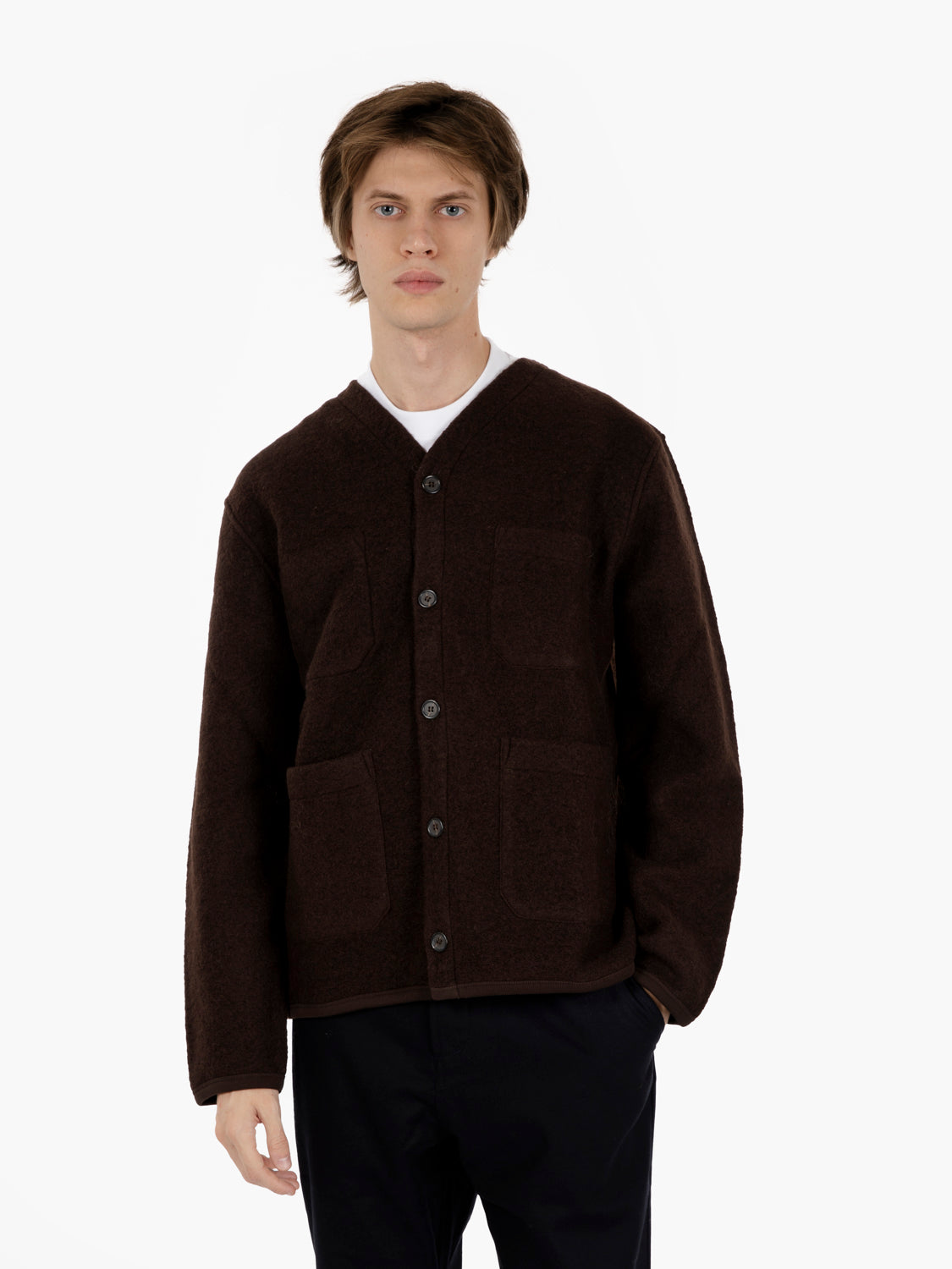 Cardigan Wool Fleece brown