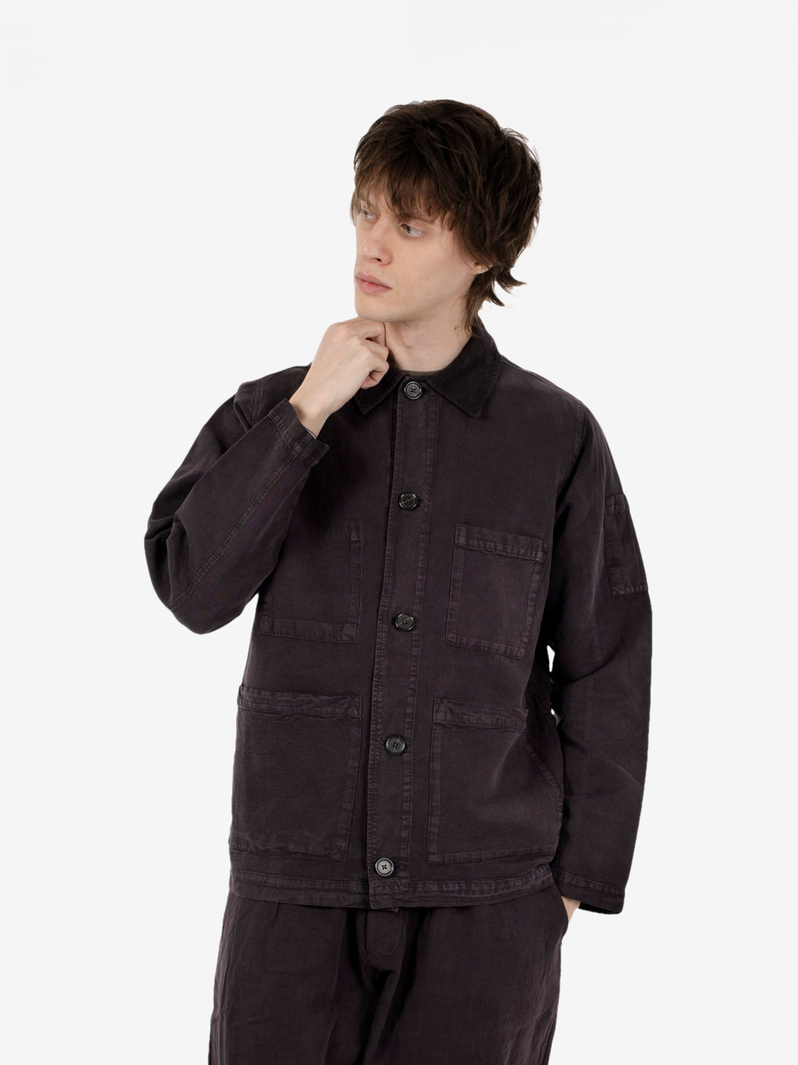 Coverall jacket licorice