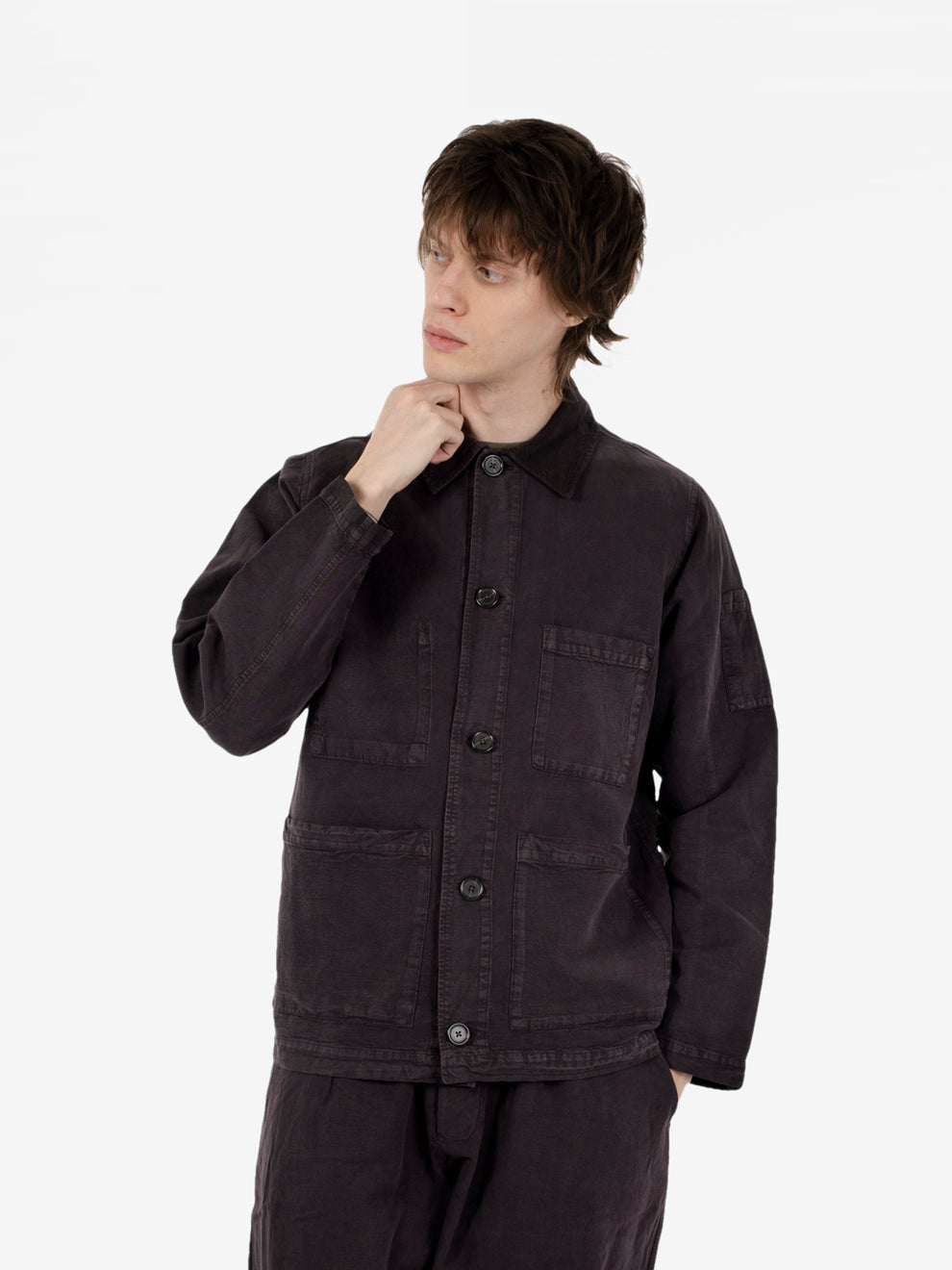 Coverall jacket licorice