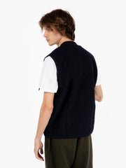 UNIVERSAL WORKS - Gilet con zip Waistcoat navy