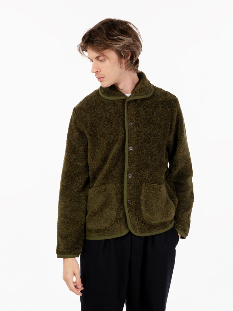 UNIVERSAL WORKS - Lancaster fleece jacket olive