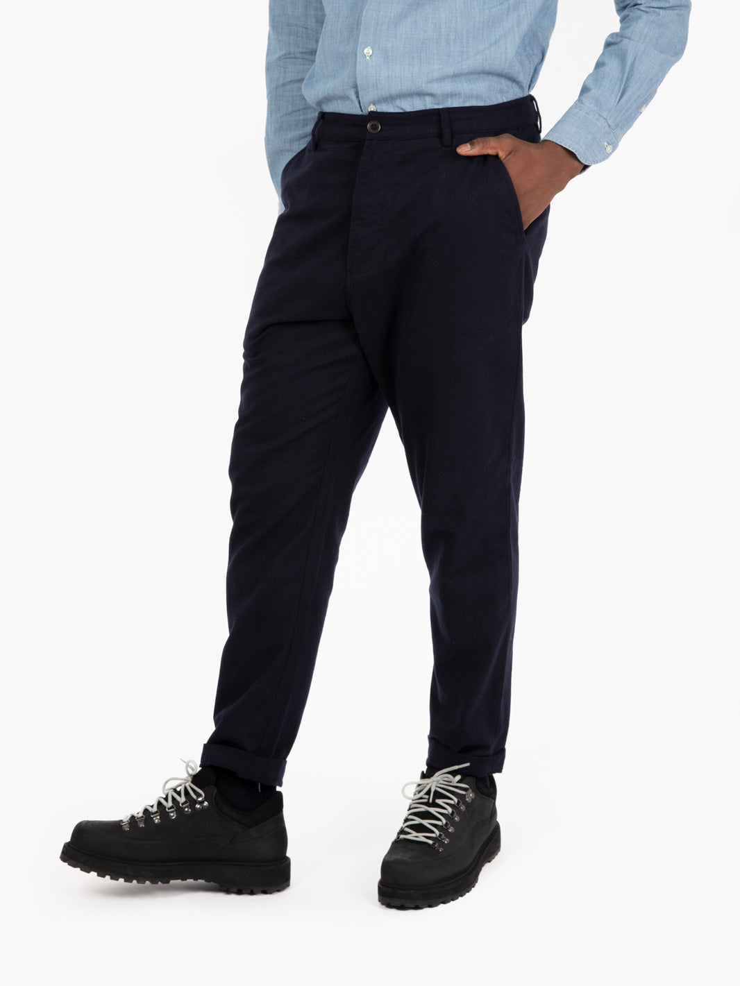 Navy Chino Military Pants