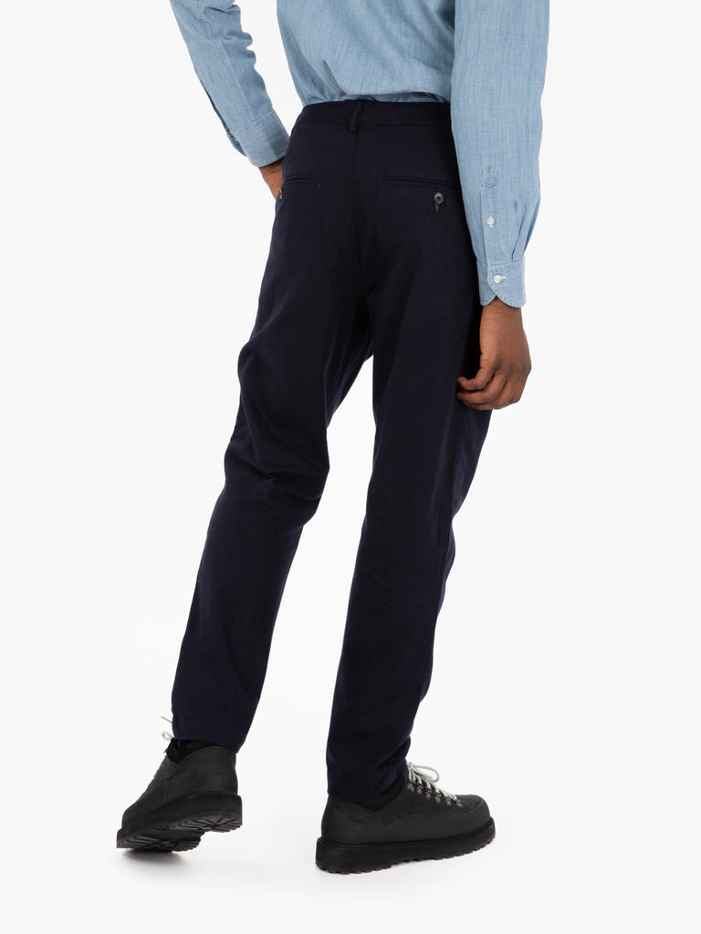 UNIVERSAL WORKS - Pantaloni militari chino navy