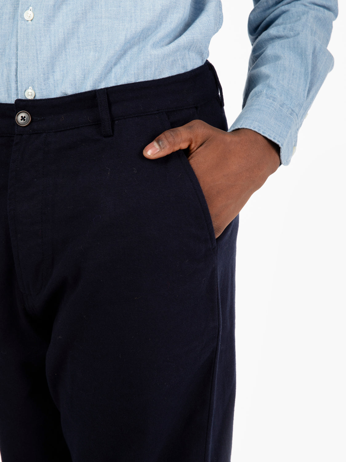 Navy Chino Military Pants