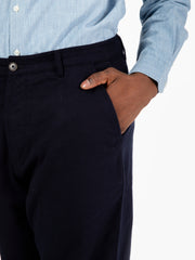 UNIVERSAL WORKS - Pantaloni militari chino navy