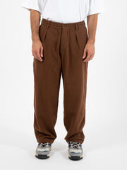 UNIVERSAL WORKS - Pantaloni Oxford in lana cumino