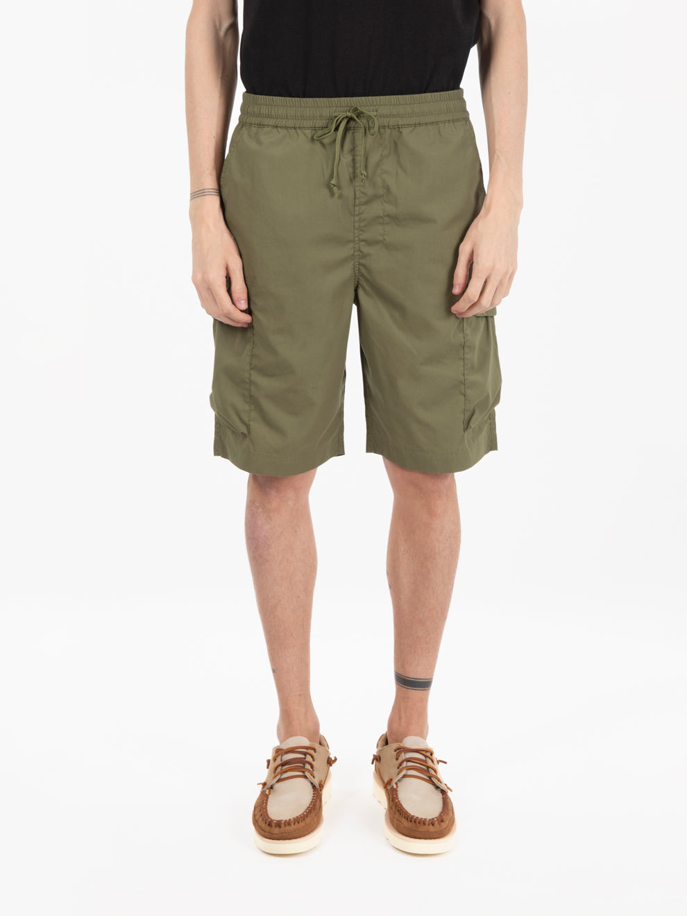 Parachute shorts recycled poly olive