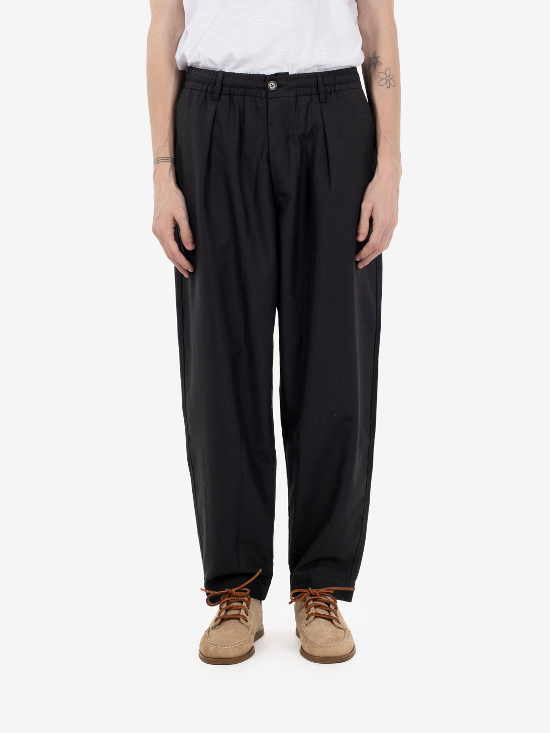 Universal Works Pleated Track Pant Black STIMM universal-works-pleated-track-pant-black-stimm