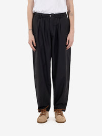Pleated track pant black