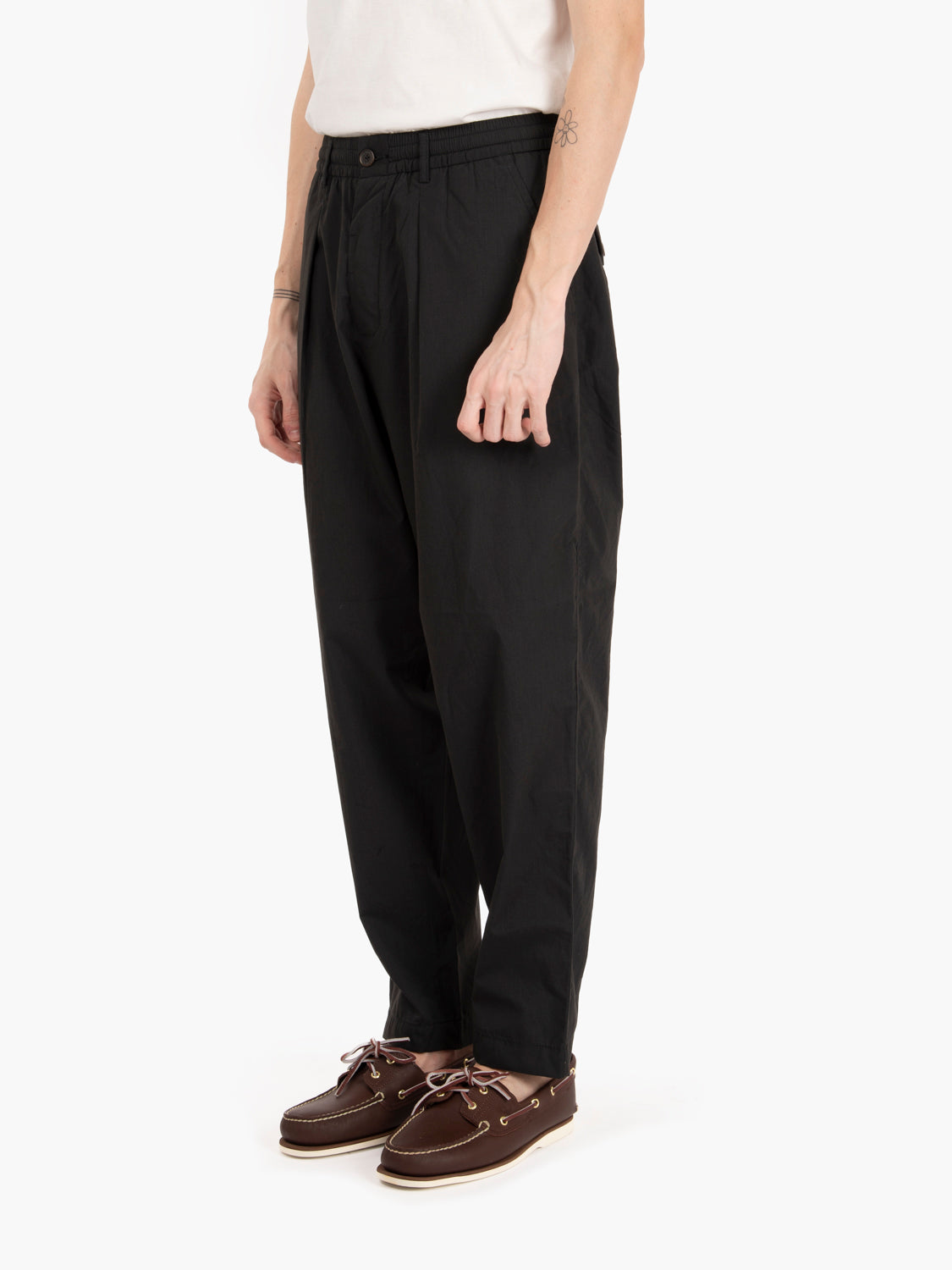 Pleated Track Pant Black