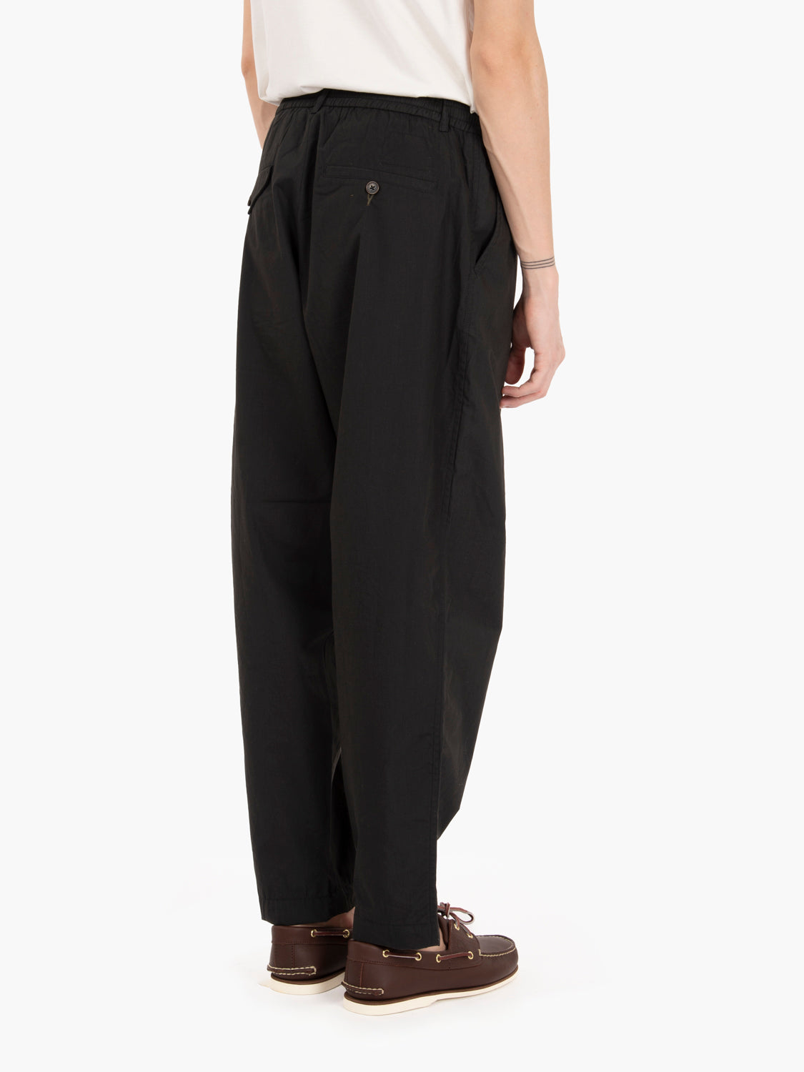 Pleated Track Pant Black