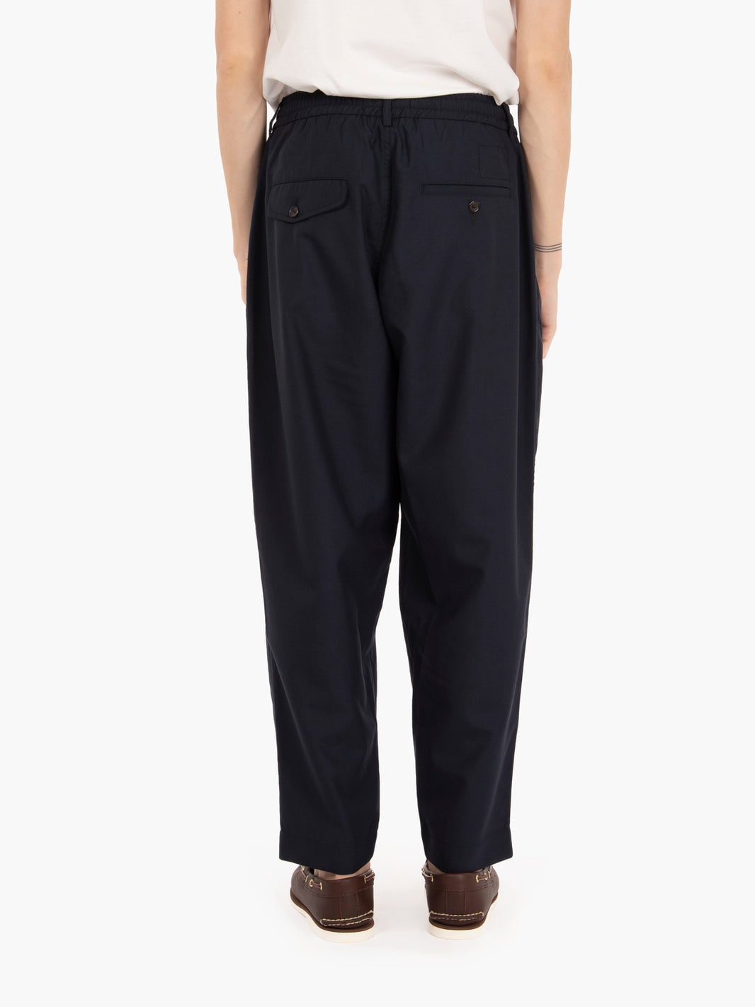 Pleated Track Pant blu navy