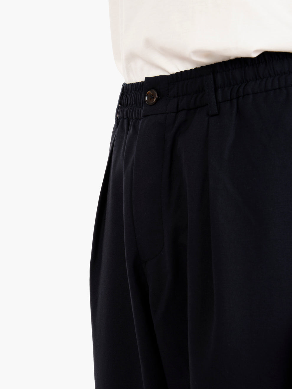 Pleated Track Pant blu navy
