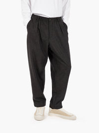 Pleated Track Pant upcycled brown
