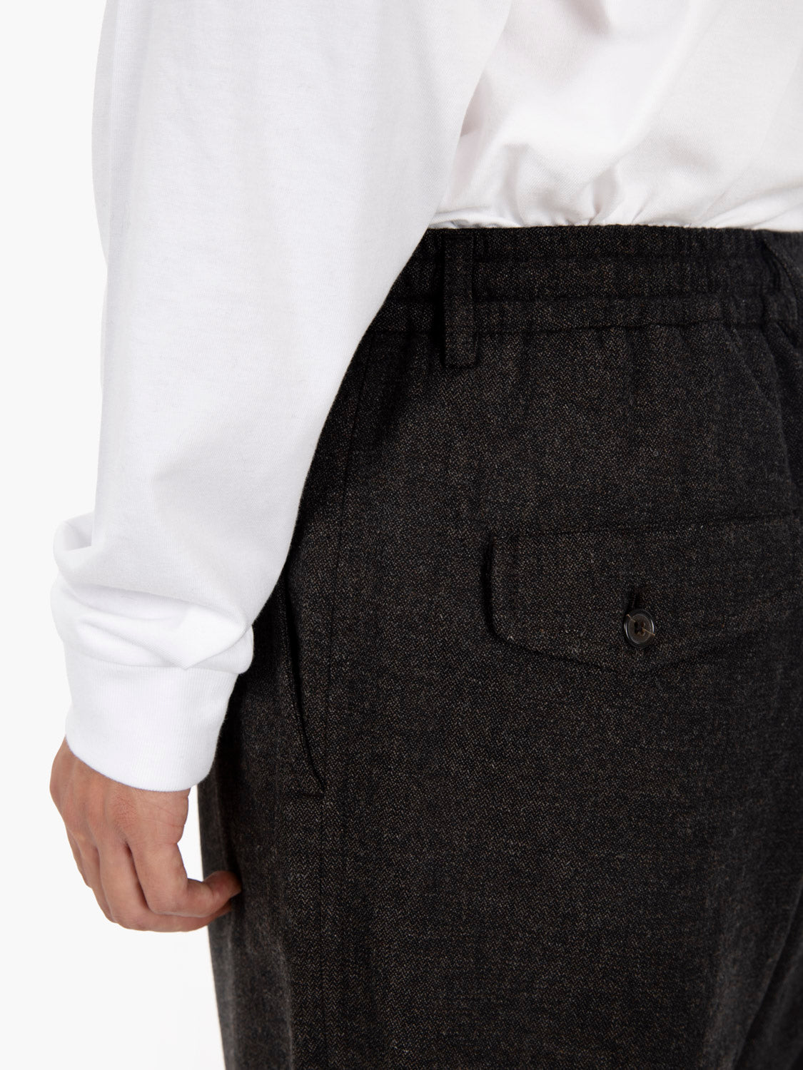 Pleated Track Pant upcycled brown