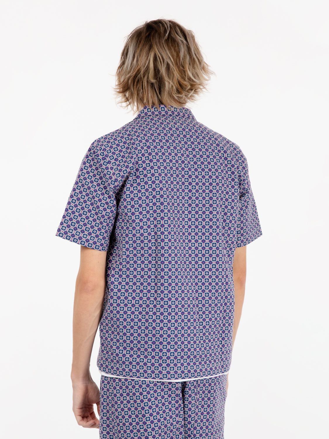 Road shirt navy tile