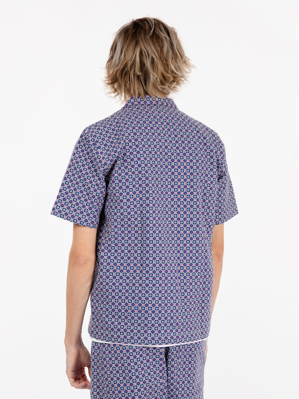 Road shirt navy tile