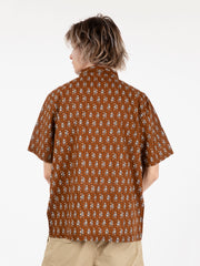 UNIVERSAL WORKS - Road shirt paisley block brown