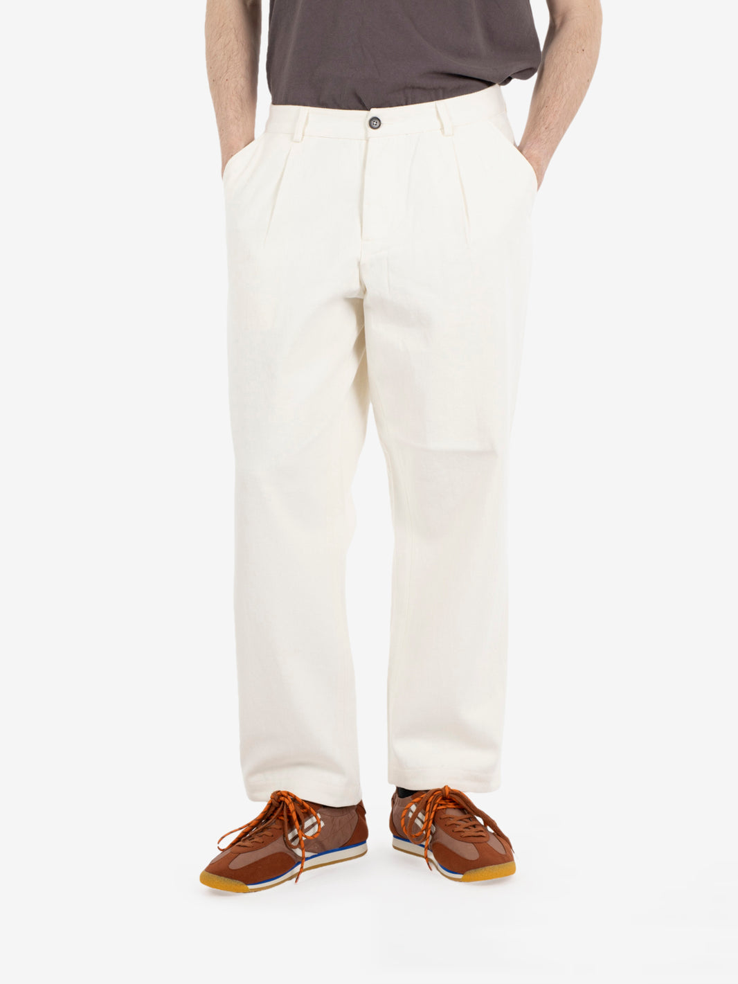 Slub drill Duke pant ecru