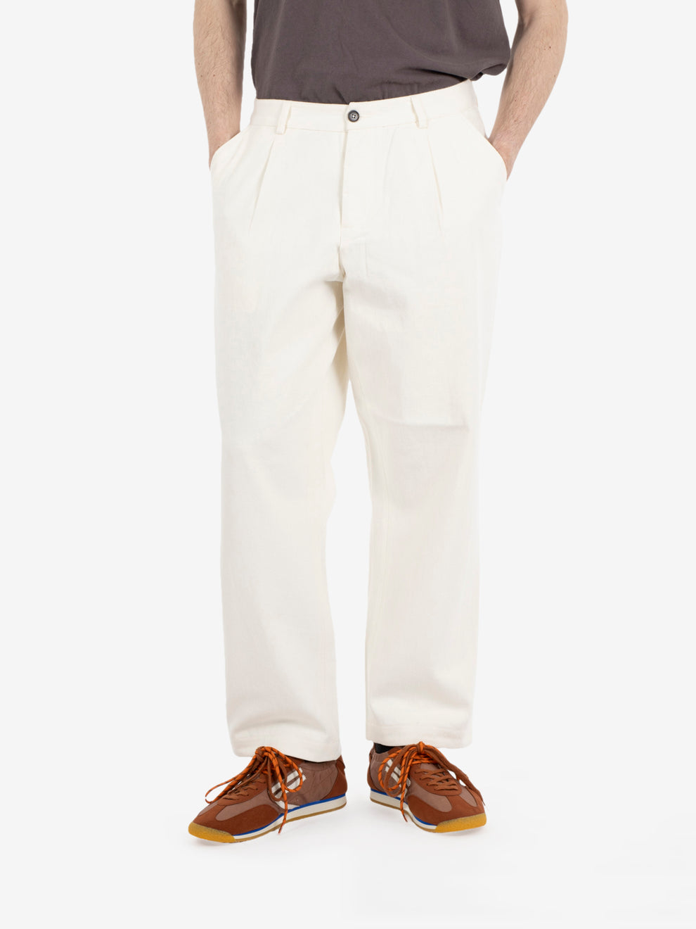 Slub drill Duke pant ecru