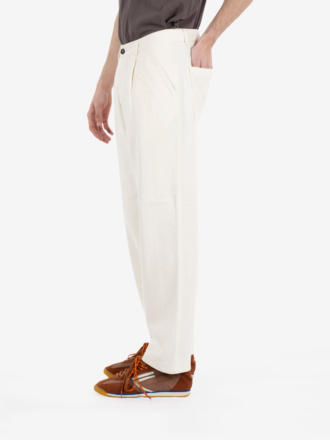 Slub drill Duke pant ecru