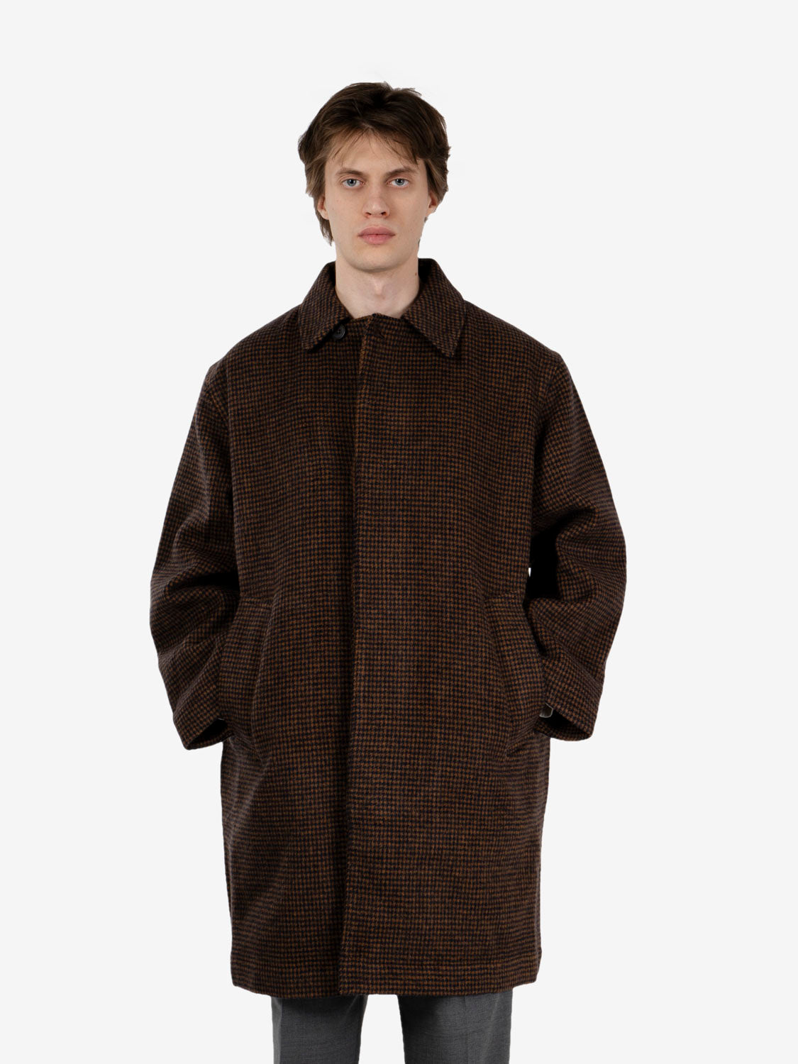 Stan coat navy / brown