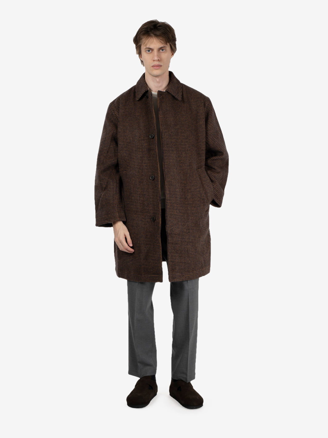 Stan coat navy / brown