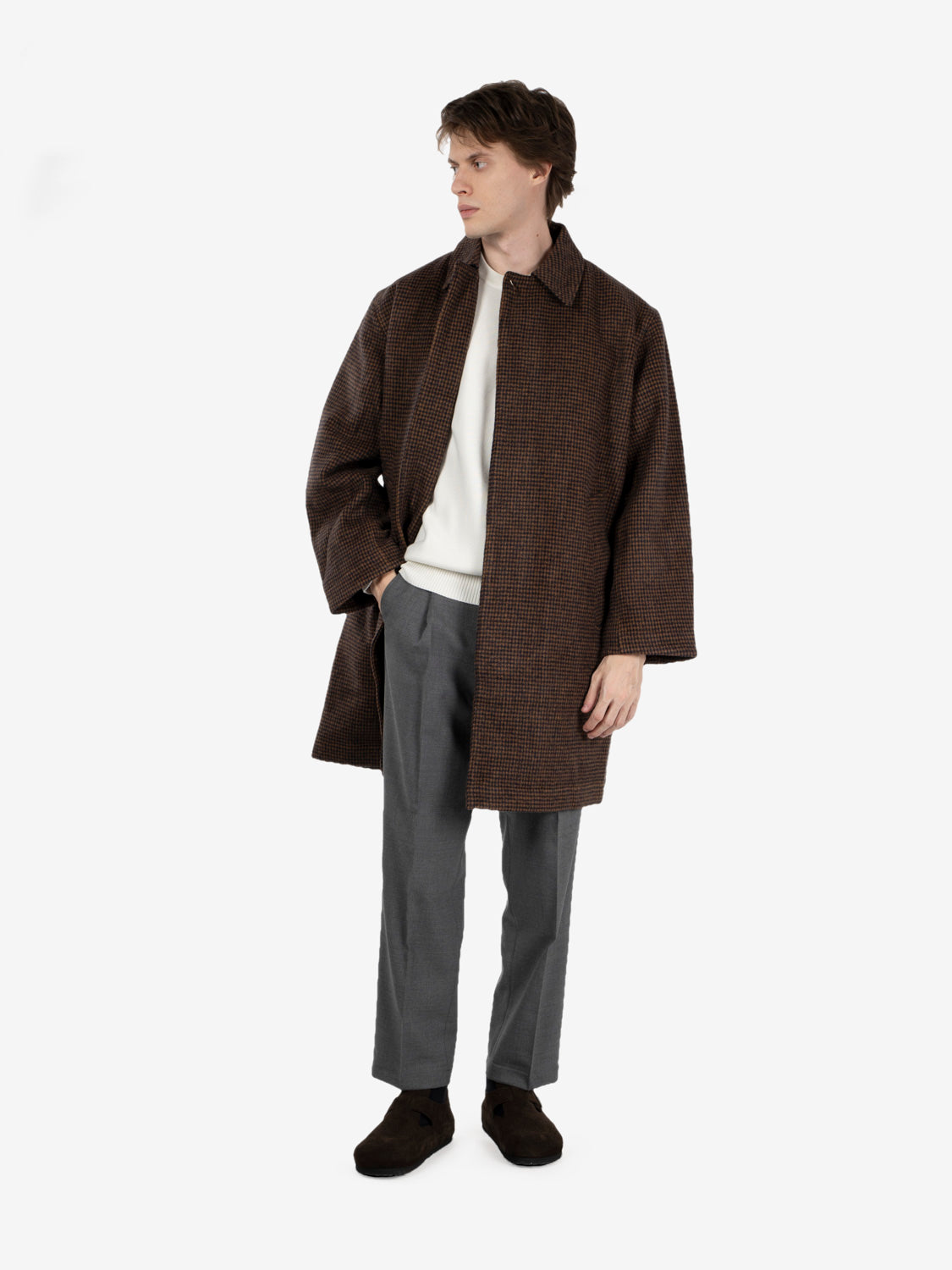 Stan coat navy / brown