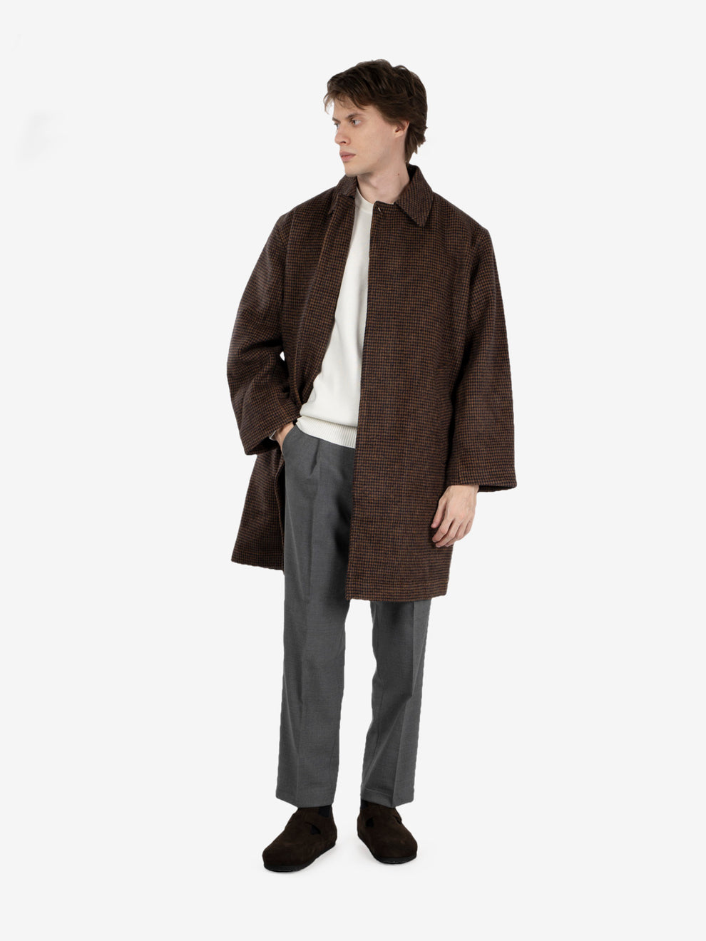Stan coat navy / brown