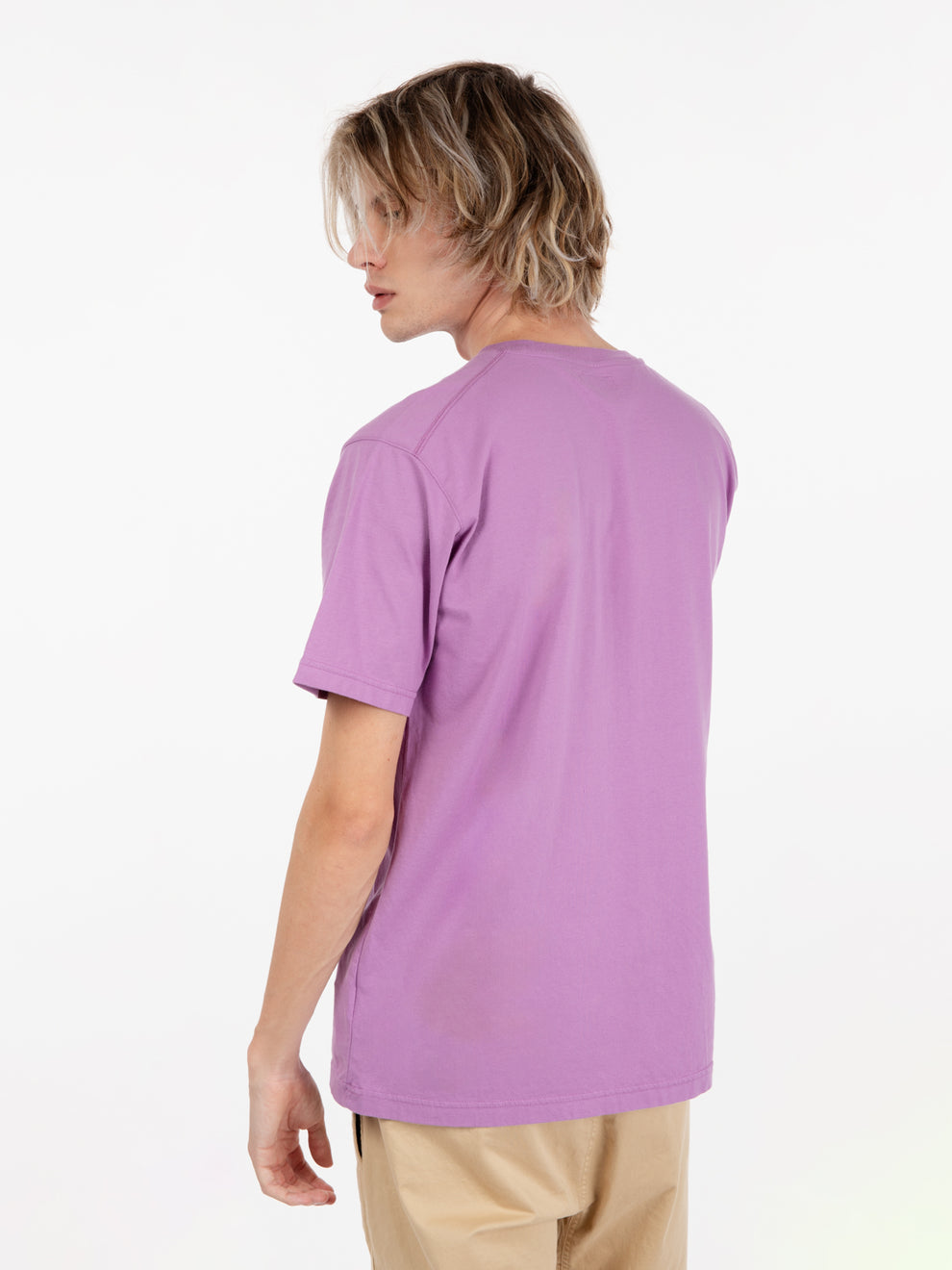 T-shirt print pocket lilac