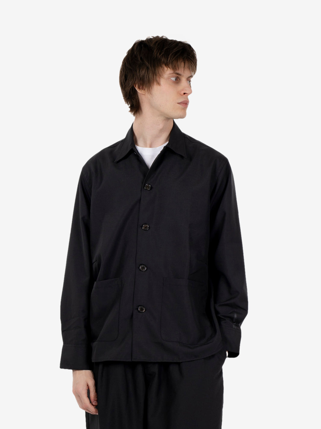 Travail Overshirt tropical suiting black