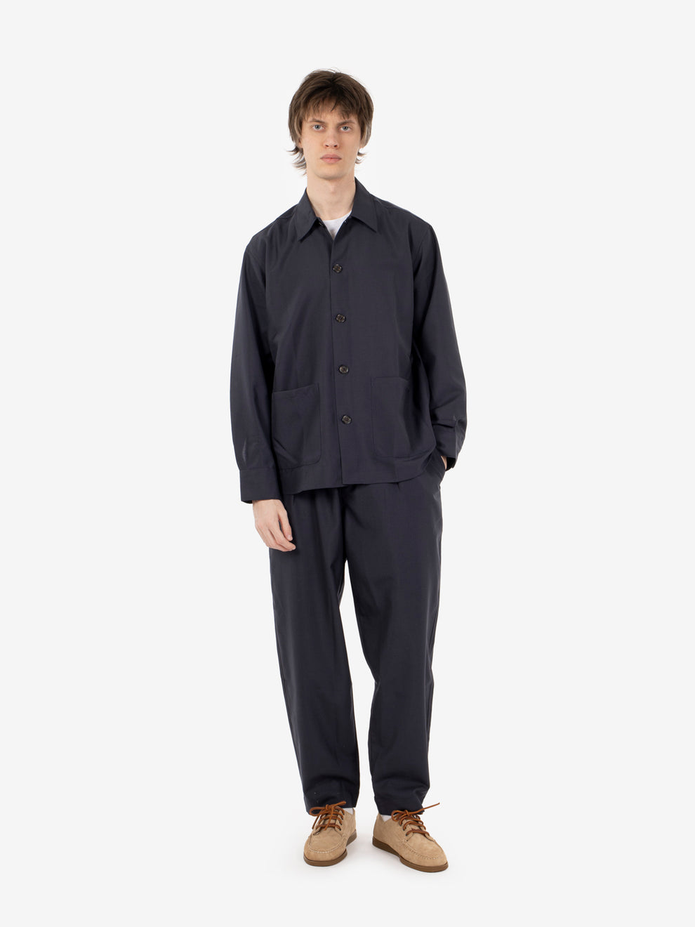 Travail Overshirt tropical suiting navy