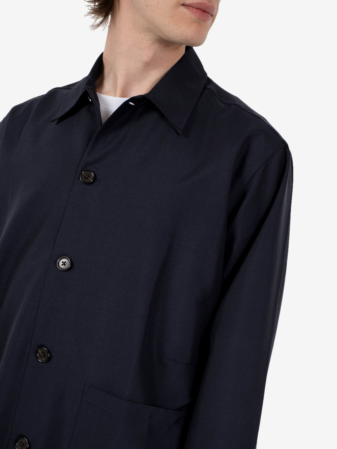Travail Overshirt tropical suiting navy