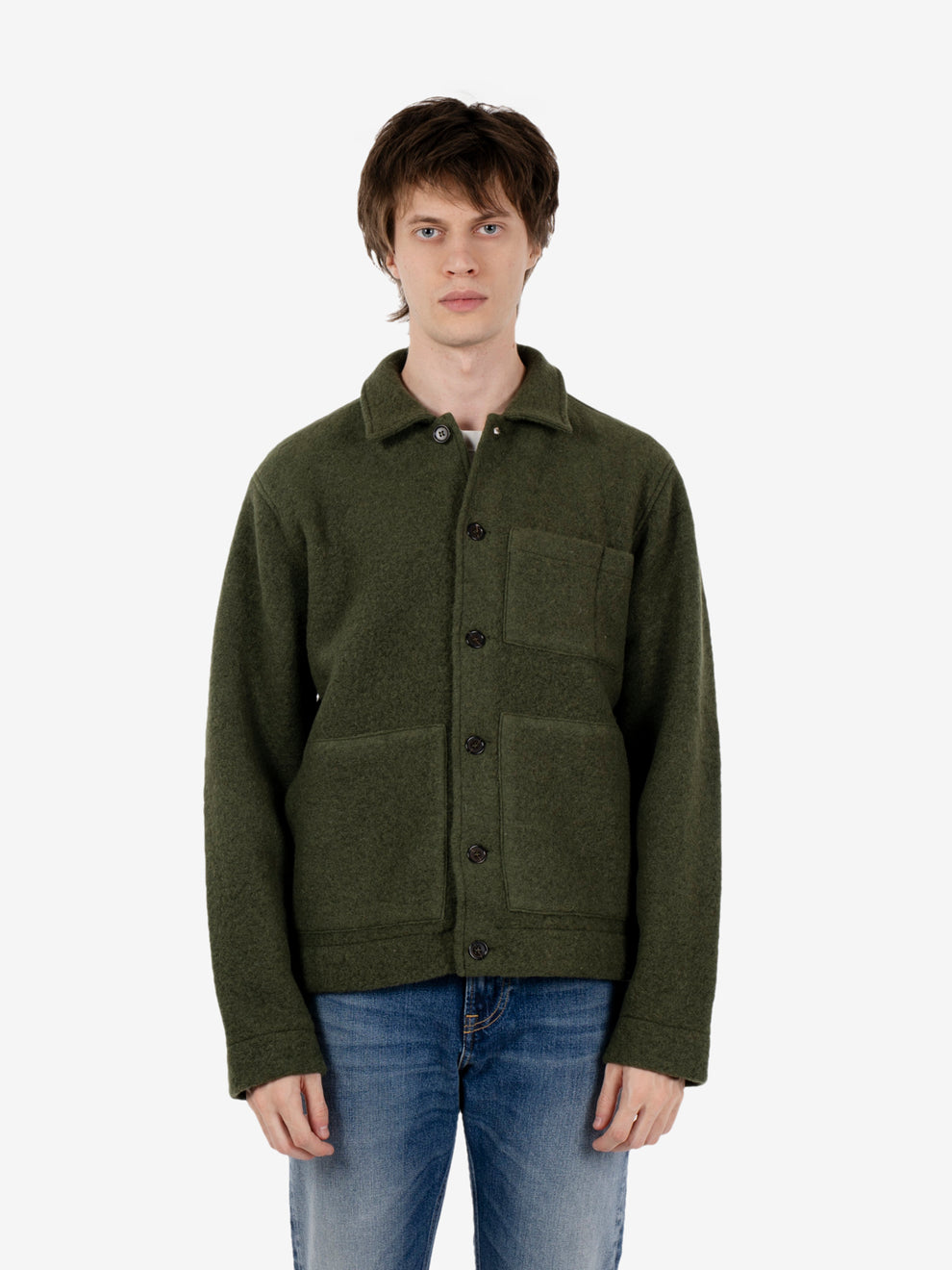 Uniform jacket wool fleece olive