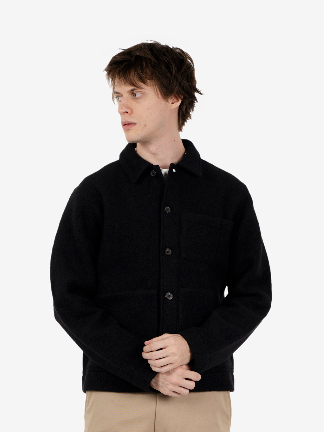 Uniform Jacket wool fleece black